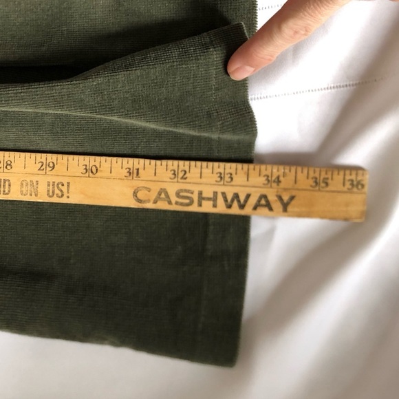 90s Olive Green Corduroy Mini Dress - Picture 8 of 15